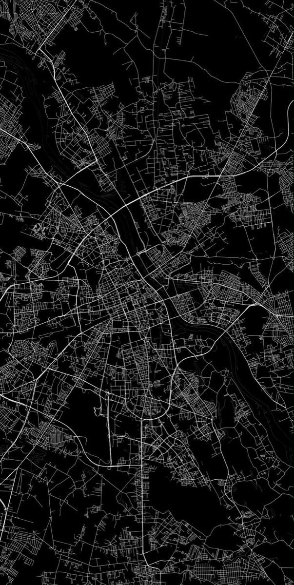 Detailed city street map illustrating route planning